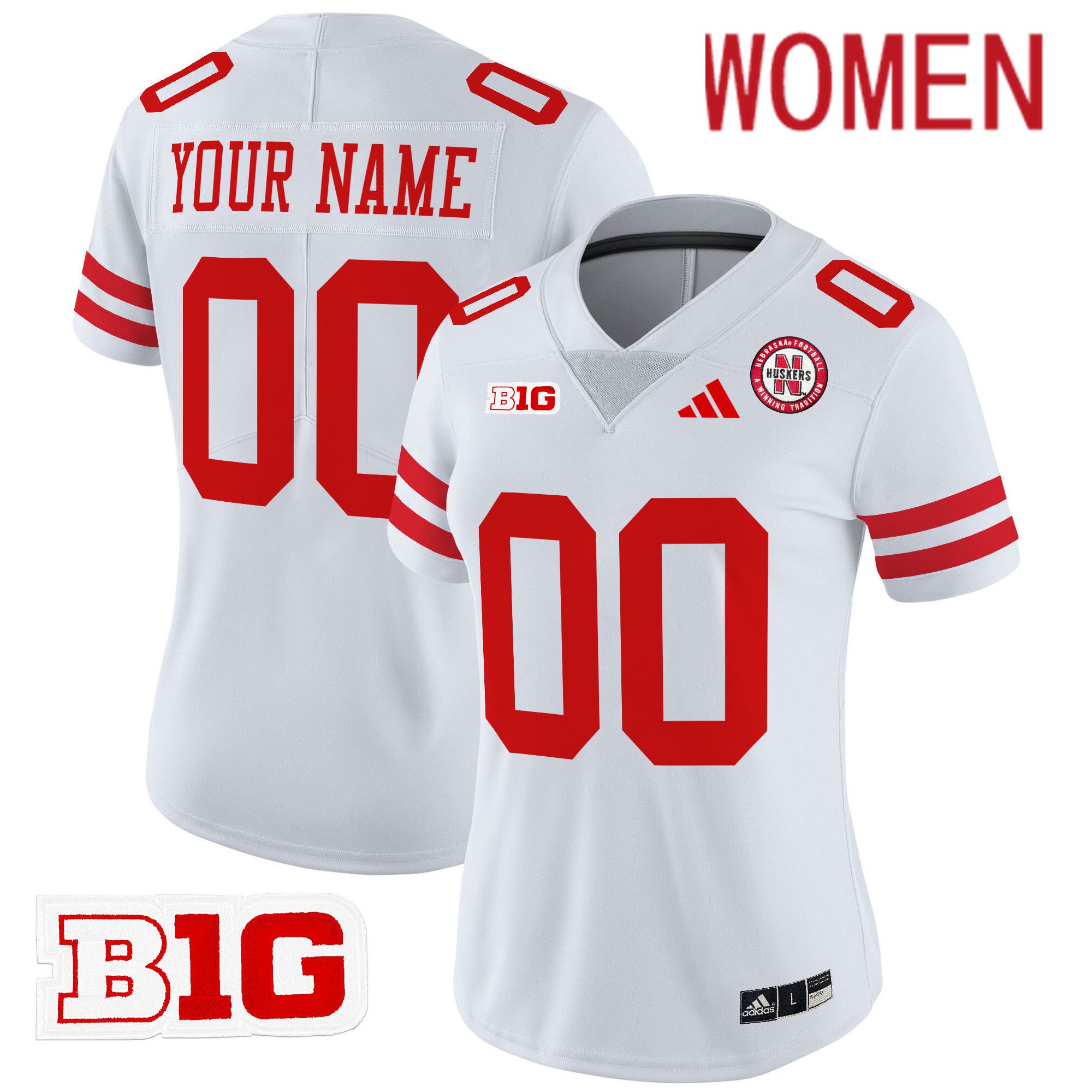 Women Nebraska Cornhuskers White 2024 Vapor Limited Custom NCAA Jersey->customized ncaa jersey->Custom Jersey